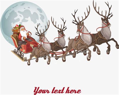 Festive Cartoon Santa Claus and Reindeer Vector