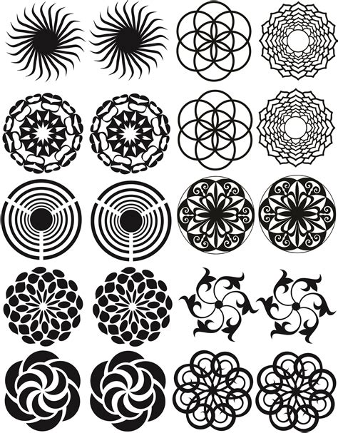 Radial Pattern Blasting Stencils - As-radial Patterns 01 - Sandblasting ...