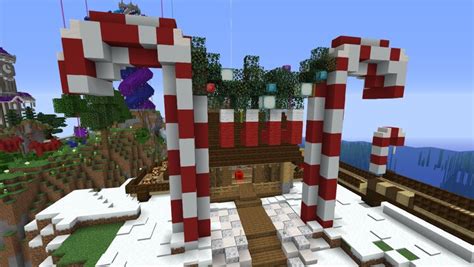 Candy Cane Arch - Hermitcraft VI Minecraft Map