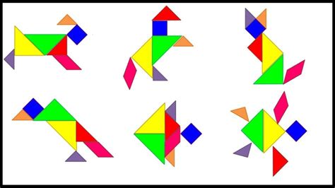 an image of different colored geometric shapes