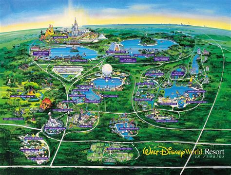 Walt Disney World Map Circa 1999–2000