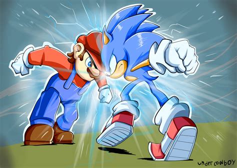 Mario Vs Sonic Fanart by Undercowboy on DeviantArt