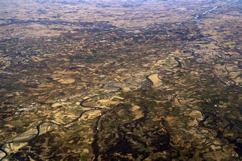 Po River Valley Italy Aerial View Panorama Stock Photo - Image of ...