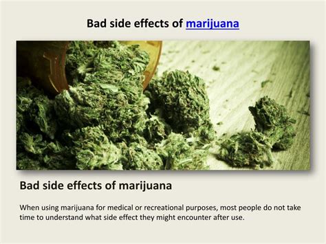 PPT - bad side effects of marijuana PowerPoint Presentation, free ...