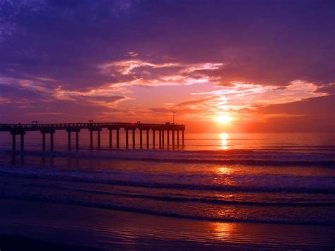 St. Augustine Beach fishing pier | Sunrise at St. Augustine … | Flickr ...