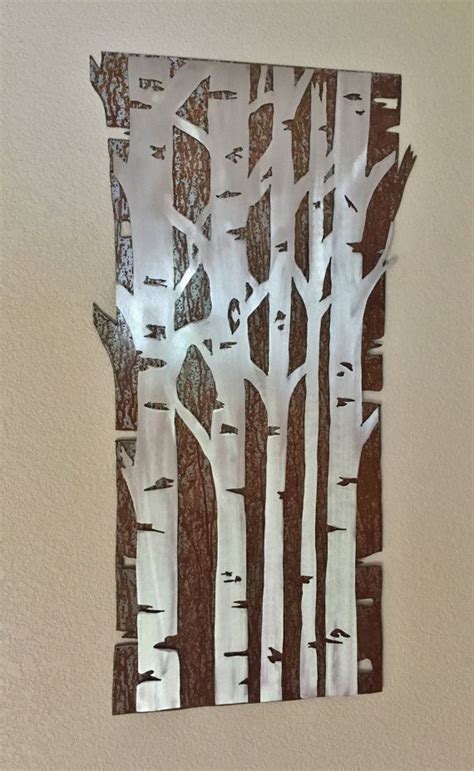 Metal wall art Aspen trees, Aspen tree wall art, Hand crafted, handmade ...