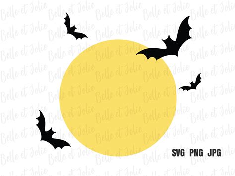 Halloween Moon Bats Clipart Halloween Clipart Bats - Etsy