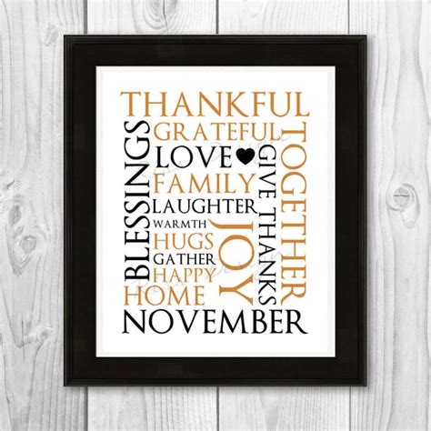 Thanksgiving Word Art PRINTABLE Wall Art / Give Thanks | Etsy