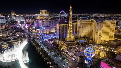 (HD) Las Vegas Aerial City Skyline at Night - Emeric's Timelapse