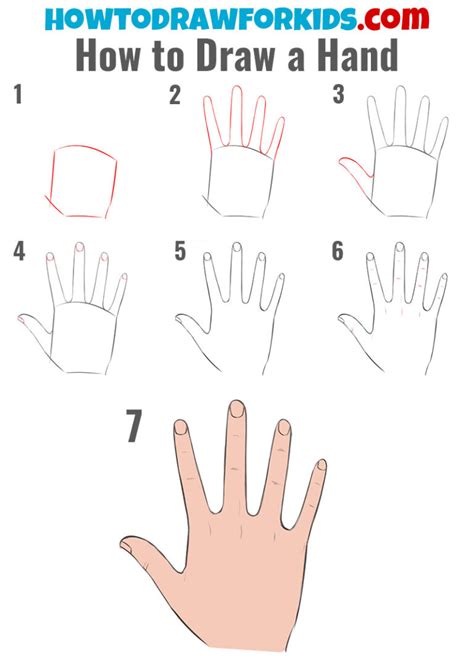 How to Draw a Hand - Easy Drawing Tutorial For Kids