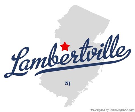 Map of Lambertville, NJ, New Jersey