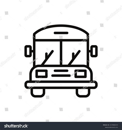 Simple Outline Drawing Bus Front View Stock Illustration 2179900373 ...