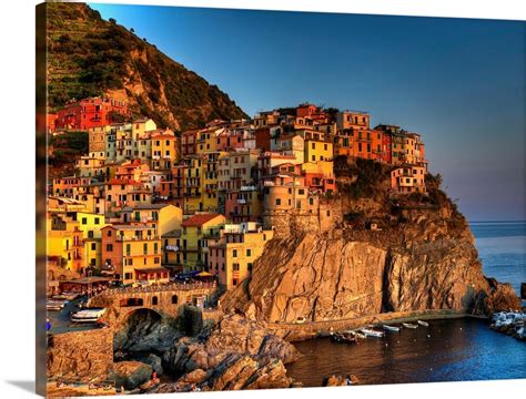 Sunset On Manarola, Italy Wall Art, Canvas Prints, Framed Prints, Wall ...