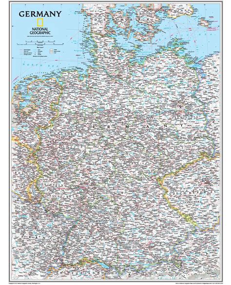 Germany Wall Map by National Geographic - MapSales