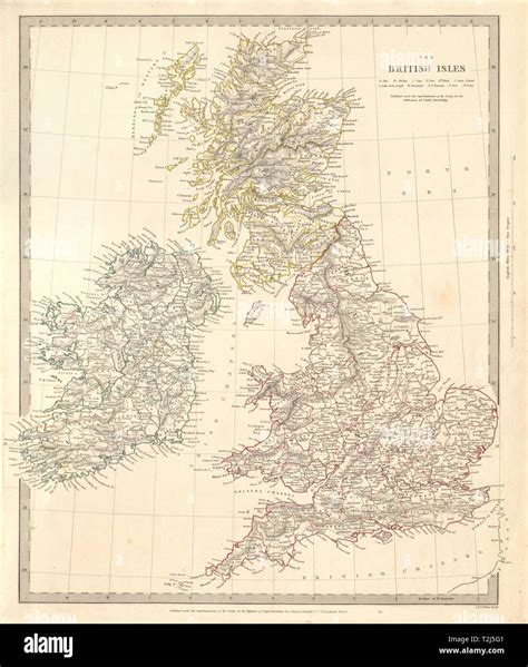 BRITISH ISLES. United Kingdom & Ireland. Counties towns rivers. SDUK ...