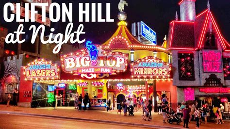 Clifton Hill at Night - Niagara Falls, Ontario CANADA - 4K | Nightlife ...