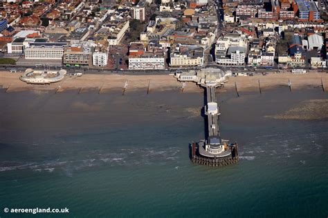 aeroengland | aerial photograph of Worthing Pier West Sussex, England UK