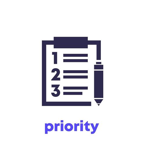 priority, prioritize icon on white 2735316 Vector Art at Vecteezy