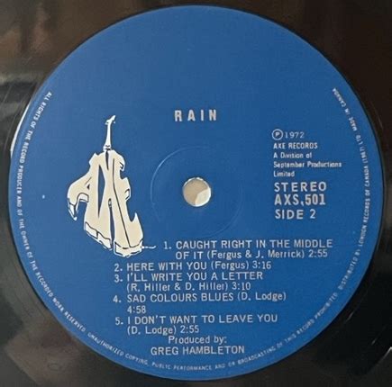 Rain – Rain - Record Cellar Canada