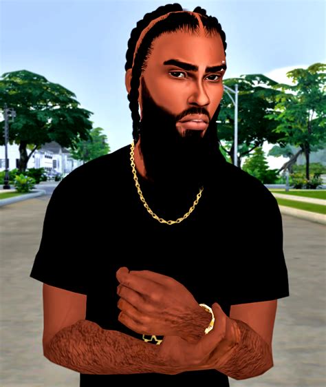 Ebonix Man Down Sims 4 Black Hair Sims Hair Sims 4 Beard | Images and ...