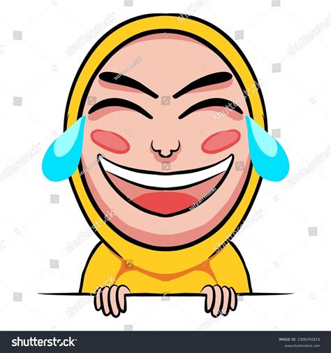 Laughing While Crying Emoji Means That Stock Vector (Royalty Free ...