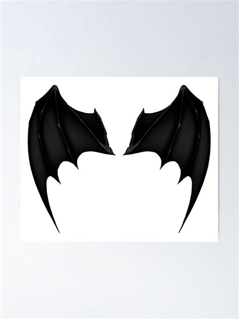 "black demon wings vector" Poster for Sale by Starscoldnight | Redbubble