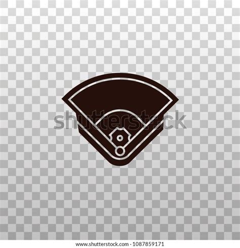 Baseball Field Black Silhouette Icon On Stock Vector (Royalty Free ...