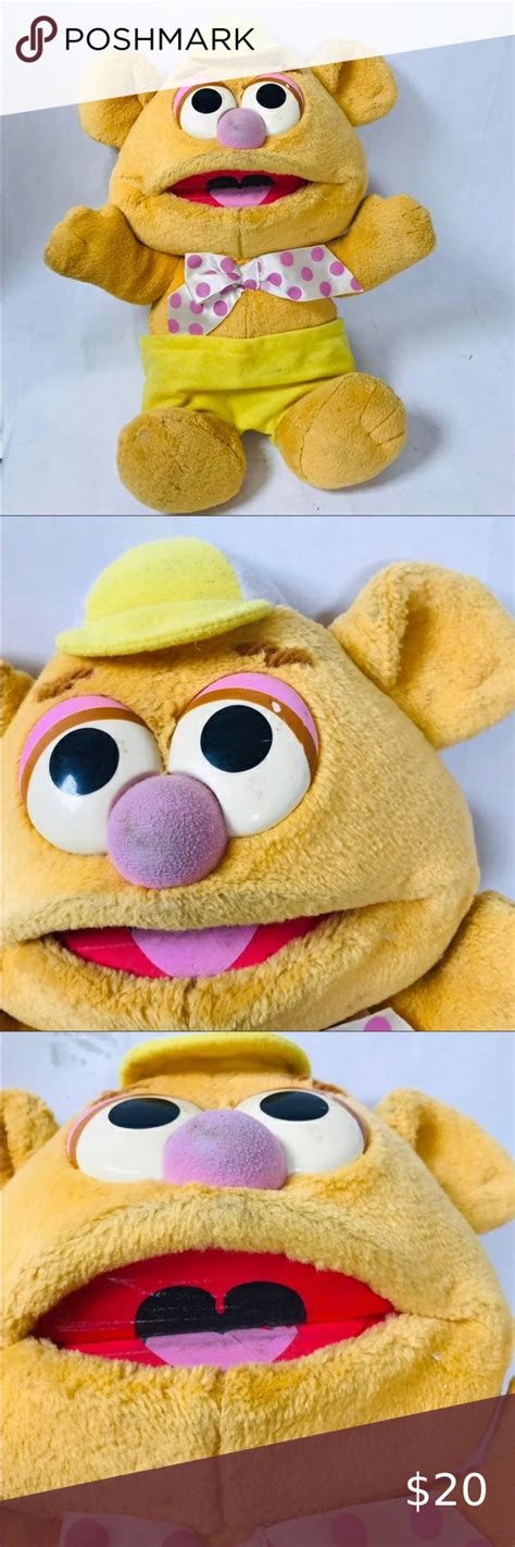 Vintage Hasbro 1992 Baby Fozzie Bear Plush Toy Doll 12" Muppets Sesame ...