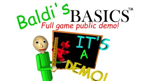 Baldi's Basics - Full Game Early Demo - YouTube