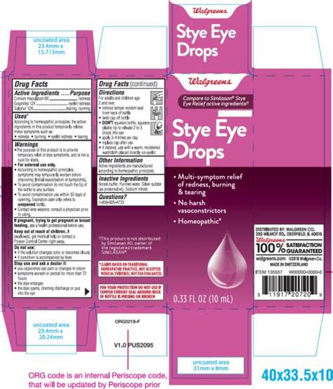 Walgreens Pink Eye Drops