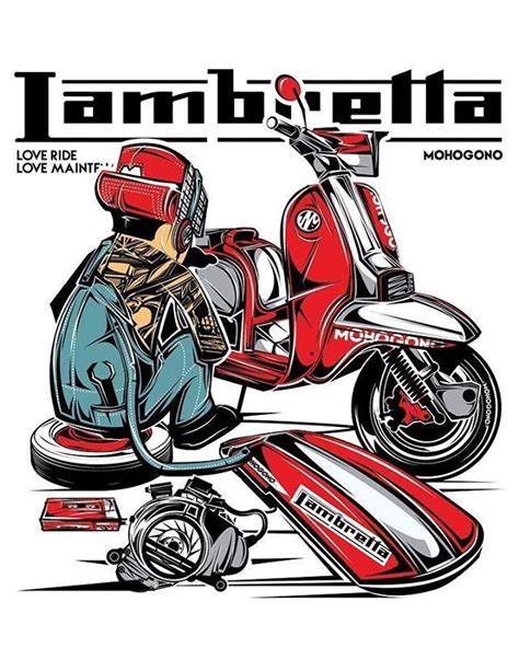 Mohogono Art Lambretta Vespa Ape, Piaggio Vespa, Lambretta Scooter ...