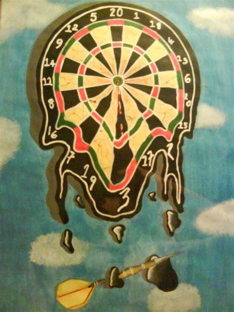 Melting Dartboard | Dartboard drawing, Sign art, Dart board