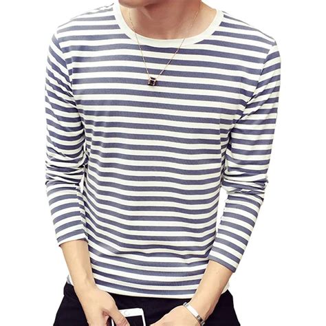 New Fashion Sailor Striped T Shirt Men 2016 Autumn Designer Long ...