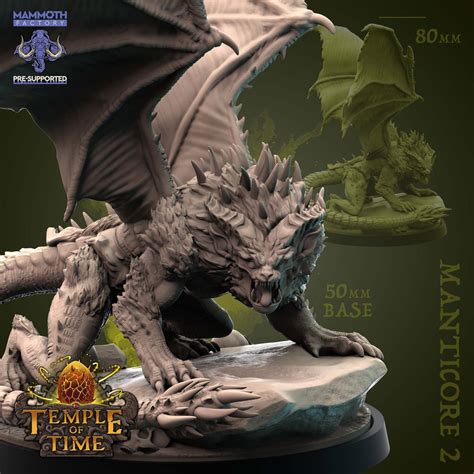 Manticore Miniature Large Monstrosity Temple of Time Mammoth Factory D ...