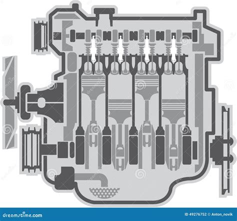 4 Cylinder Engine Vector Stock Vector - Image: 49276752