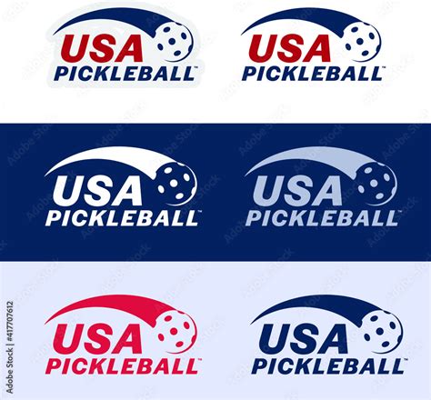 USA Pickle ball logo with alternative color Stock Vector | Adobe Stock