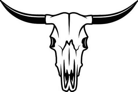 Bull Skull Silhouette at GetDrawings | Free download