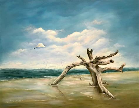 Driftwood Beach Art Coastal Art Original Coastal Painting - Etsy