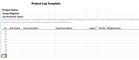 23+ Free Project Log Templates in Word Excel PDF