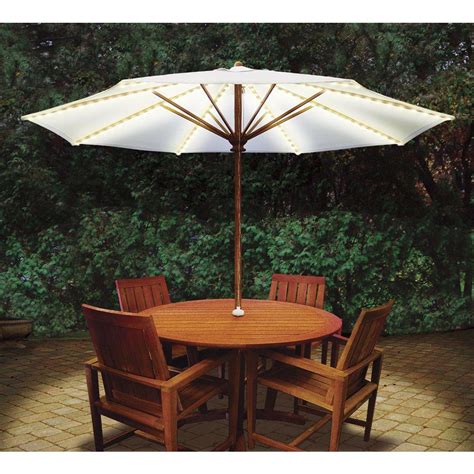 Blue Star Group Brella Lights Patio Umbrella Lighting System with Power ...