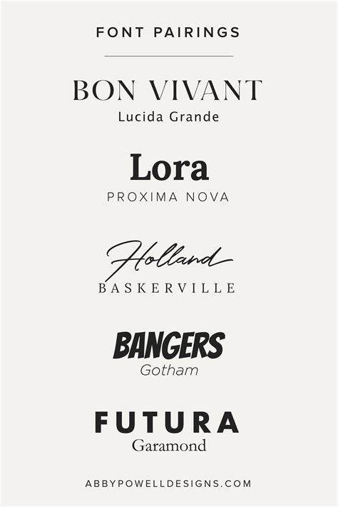 5 Stunning Font Pairings for Your Business Branding