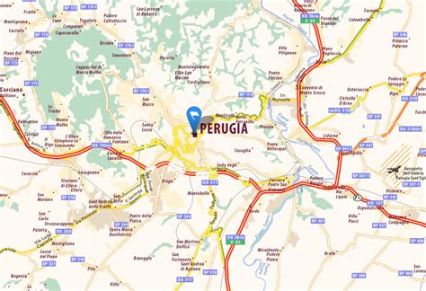 Perugia Map - Italy