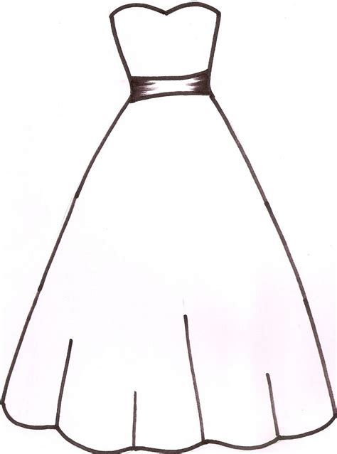 Dress Drawing Easy at PaintingValley.com | Explore collection of Dress ...