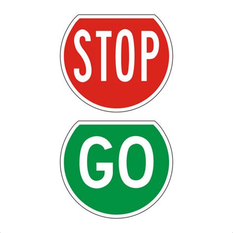 Stop Go Paddles Signs | Highway 1 | Highway 1