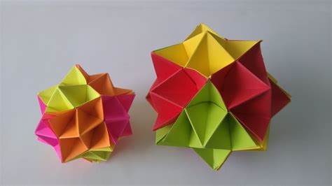 Origami Toys - How to make an Origami Spike Ball step-by-step - YouTube