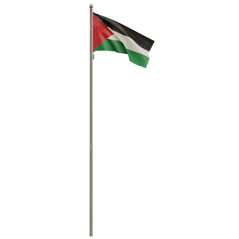 Palestine Flag With Pole, Palestine Flag Waving, Palestine Flag Waving ...