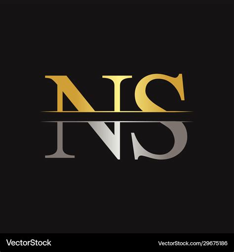 Initial monogram letter ns logo design template Vector Image