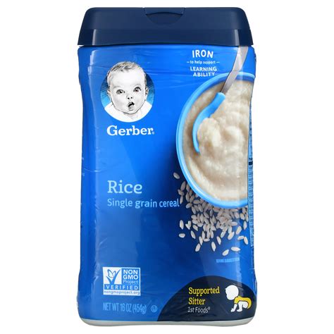 Gerber, Rice Single Grain Cereal, Supported Sitter, 16 oz (454 g) - iHerb