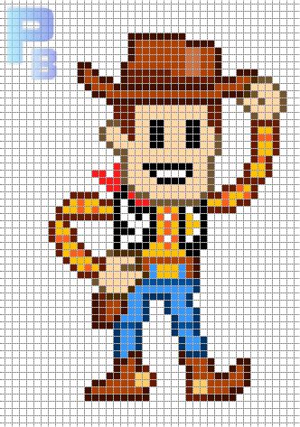 Woody Toy Story perler pattern - Patrones Beads / Plantillas para Hama ...