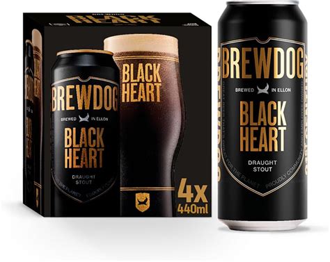 BrewDog Black Heart Draught Stout, 4 x 440ml : Amazon.co.uk: Grocery